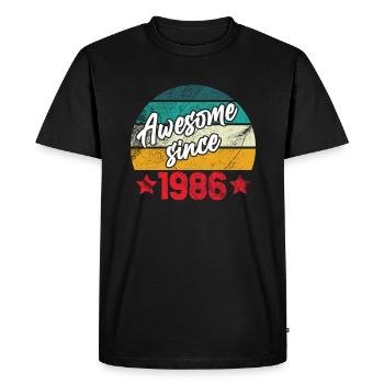 Awesome since 1986, Legend since 1986 - T-shirt Premium bio Homme - noir - Devant - Nico (187cm)