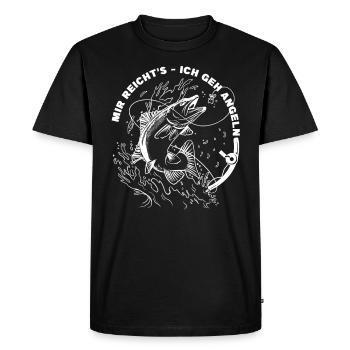 Angler Geschenk Fischer Mir Reichts Ich Geh Angeln - Männer Premium Bio T-Shirt - Schwarz - Vorne - Nico (187cm)