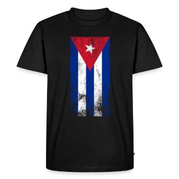 Cuba drapeau Cuba libère Cuba cuban - T-shirt Premium bio Homme - noir - Devant - Nico (187cm)