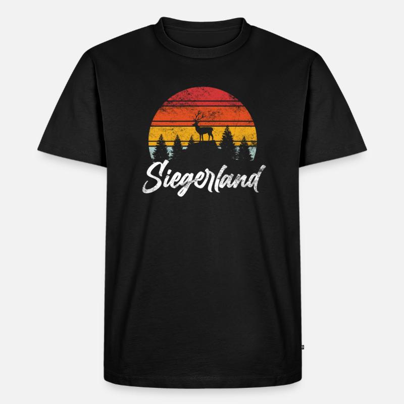 Siegerland Siegen Heimat - Männer Premium Bio T-Shirt - Schwarz