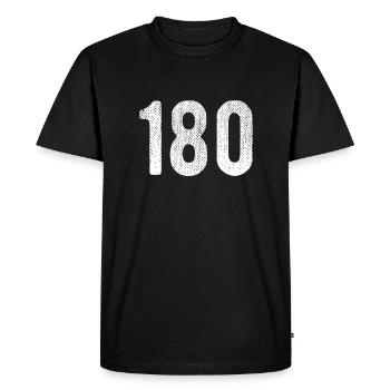Fléchettes de 180 - T-shirt Premium bio Homme - noir - Devant - Nico (187cm)