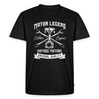 Moteur Voiture Moto Piston Atelier Voiture Tournevis - T-shirt Premium bio Homme - noir - Devant - Nico (187cm)