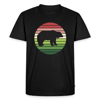 Grizzly ours ours brun Ours noir Ours polaire - T-shirt Premium bio Homme - noir - Devant - Nico (187cm)