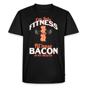 Bacon Gift Food Bacon - Men's Premium Organic T-Shirt - black - Front - Nico (187cm)