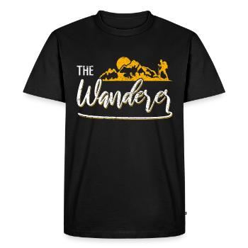 Le randonneur - T-shirt Premium bio Homme - noir - Devant - Nico (187cm)