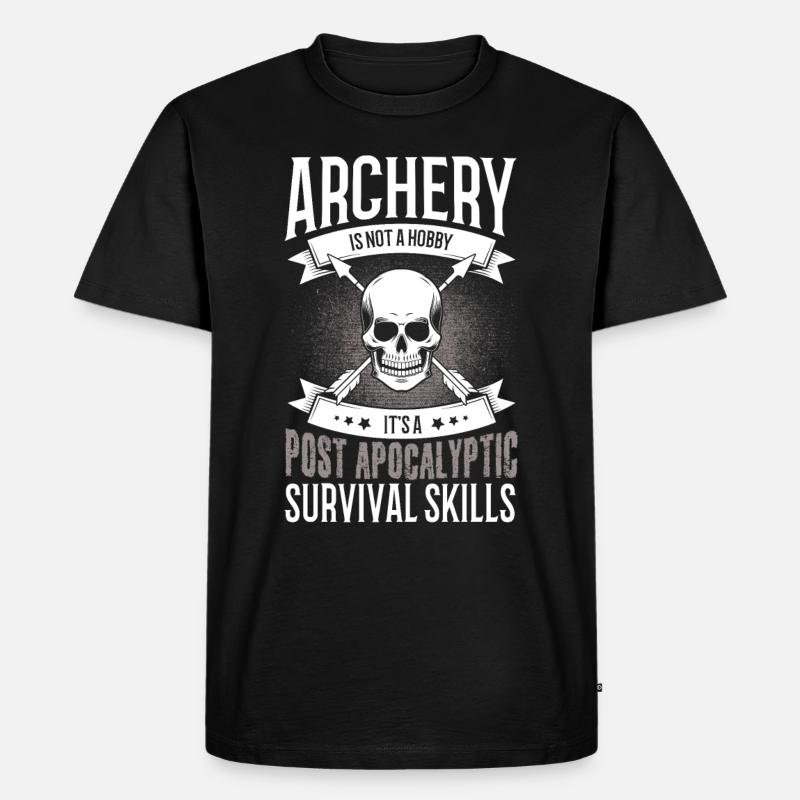 Bogenschießen Pfeil Bogen Bogenschütze Archery - Männer Premium Bio T-Shirt - Schwarz