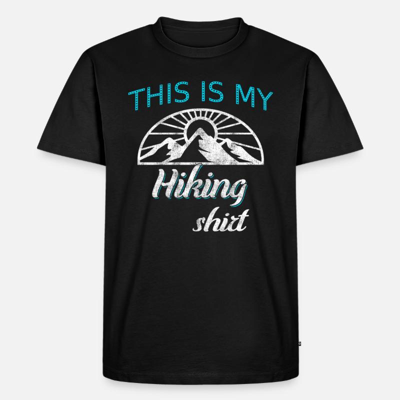 Wandershirt - Männer Premium Bio T-Shirt - Schwarz