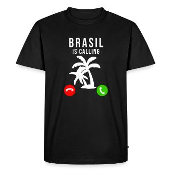 Brésil - T-shirt Premium bio Homme - noir - Devant - Nico (187cm)