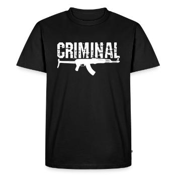 Criminel - T-shirt Premium bio Homme - noir - Devant - Nico (187cm)