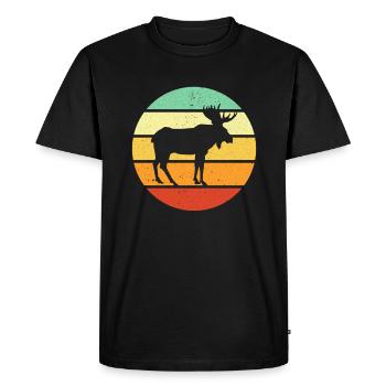Élan - T-shirt Premium bio Homme - noir - Devant - Nico (187cm)