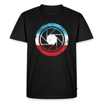 Photographer Photography Photography Retro Vintage - Men's Premium Organic T-Shirt - black - Front - Nico (187cm)