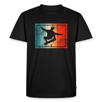 Skate Retro - Men's Premium Organic T-Shirt - black - Front - Nico (187cm)