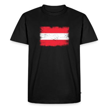 Drapeau de l’Autriche - T-shirt Premium bio Homme - noir - Devant - Nico (187cm)