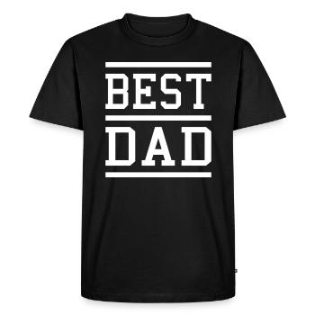 meilleur papa - T-shirt Premium bio Homme - noir - Devant - Nico (187cm)