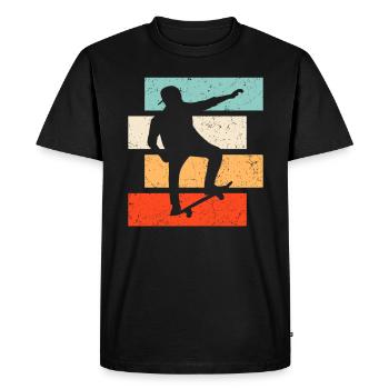 Skate Retro - Men's Premium Organic T-Shirt - black - Front - Nico (187cm)