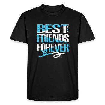 Meilleurs amis pour toujours - T-shirt Premium bio Homme - noir - Devant - Nico (187cm)