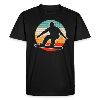 Snowboarding Retro - Men's Premium Organic T-Shirt - black - Front - Nico (187cm)