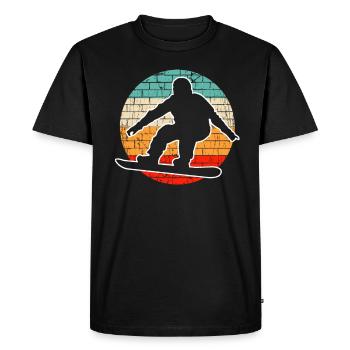 Snowboarding Retro - Men's Premium Organic T-Shirt - black - Front - Nico (187cm)