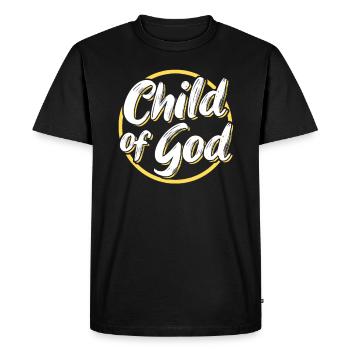 Child of God - Men's Premium Organic T-Shirt - black - Front - Nico (187cm)