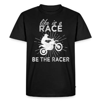 Motocross en disant - T-shirt Premium bio Homme - noir - Devant - Nico (187cm)