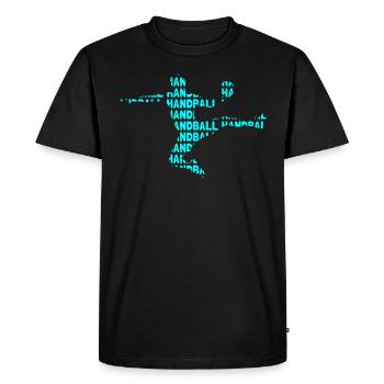 Handball - T-shirt Premium bio Homme - noir - Devant - Nico (187cm)