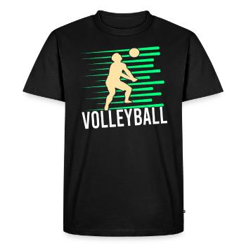Volley-ball - T-shirt Premium bio Homme - noir - Devant - Nico (187cm)