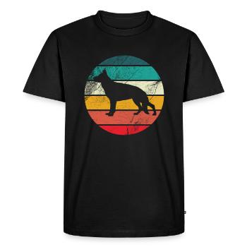 Chien de berger - T-shirt Premium bio Homme - noir - Devant - Nico (187cm)