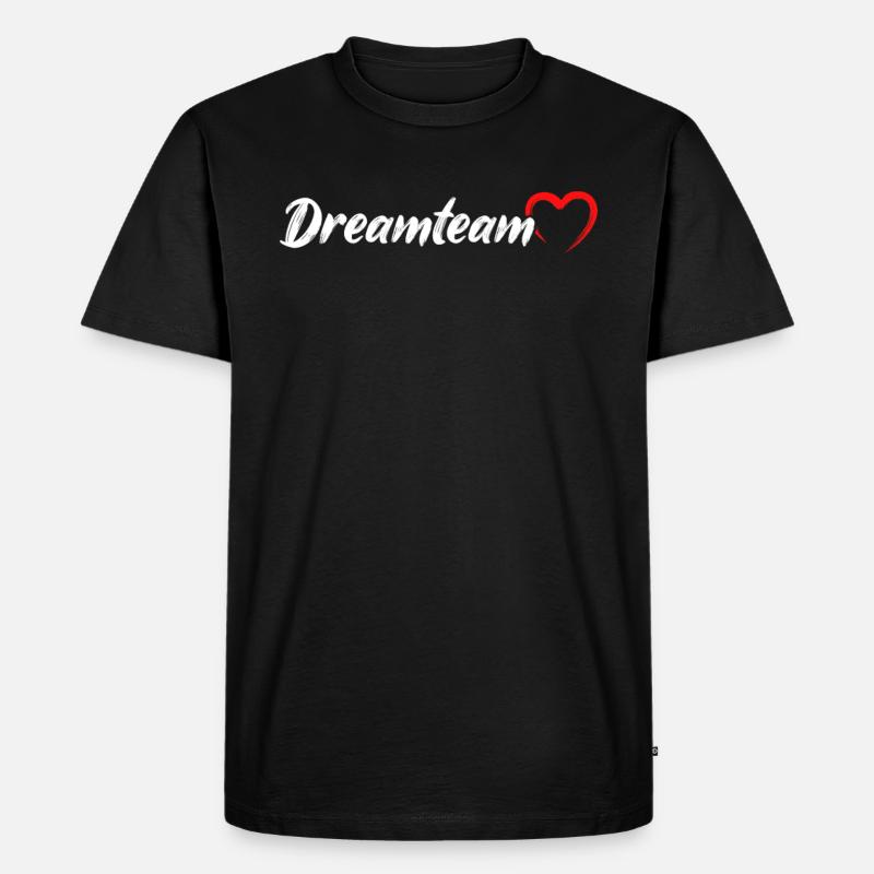 Dreamteam Traumpaar - Männer Premium Bio T-Shirt - Schwarz