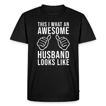 Meilleur mari disant cadeau de chemise - T-shirt Premium bio Homme - noir - Devant - Nico (187cm)