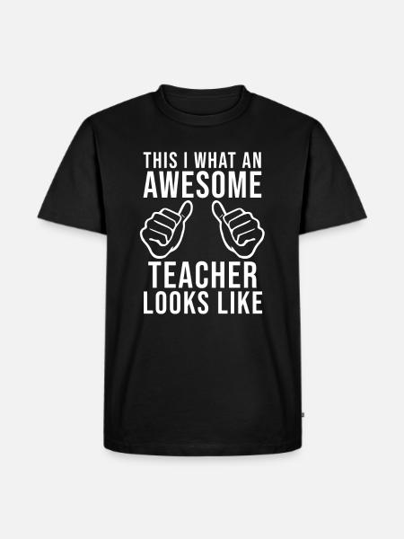 Lehrer Spruch lustig - Männer Premium Bio T-Shirt - Schwarz