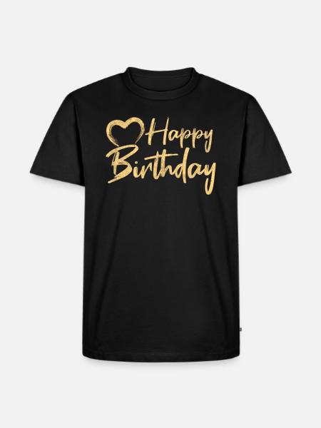 Happy Birthday - Men's Premium Organic T-Shirt - black