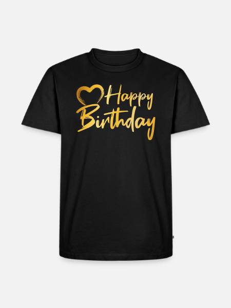 Happy Birthday - Men's Premium Organic T-Shirt - black