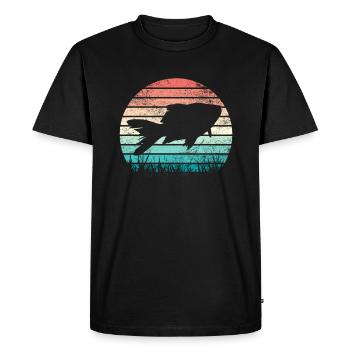 Aquarium Aquaristique Poissons Poissons d’ornement Aquascaping - T-shirt Premium bio Homme - noir - Devant - Nico (187cm)