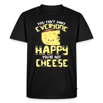 Käse Spruch Geschenk, Käse Liebhaber, Käse - Männer Premium Bio T-Shirt - Schwarz - Vorne - Nico (187cm)