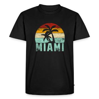 Miami - Florida - USA - United States- Key West - Men's Premium Organic T-Shirt - black - Front - Nico (187cm)