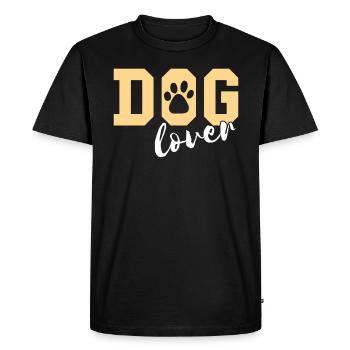 Amoureux des chiens - T-shirt Premium bio Homme - noir - Devant - Nico (187cm)