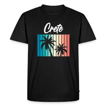 Crète - T-shirt Premium bio Homme - noir - Devant - Nico (187cm)