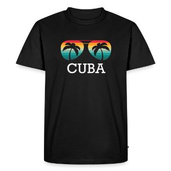 Lunettes de soleil Cuba - T-shirt Premium bio Homme - noir - Devant - Nico (187cm)