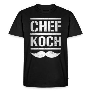 Chef - T-shirt Premium bio Homme - noir - Devant - Nico (187cm)