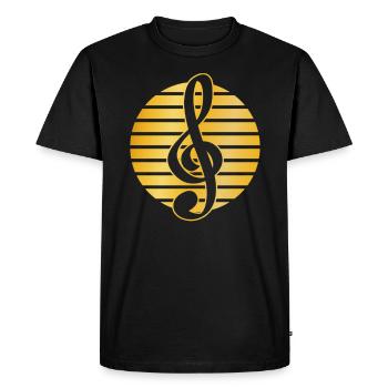 Clé de musique - T-shirt Premium bio Homme - noir - Devant - Nico (187cm)