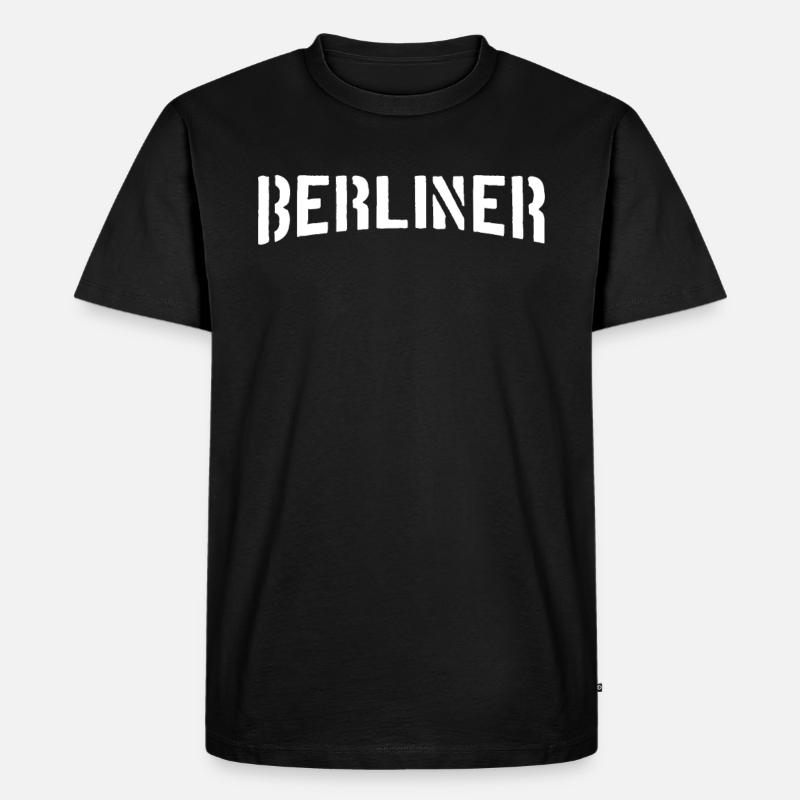 Berlin Berliner - Männer Premium Bio T-Shirt - Schwarz