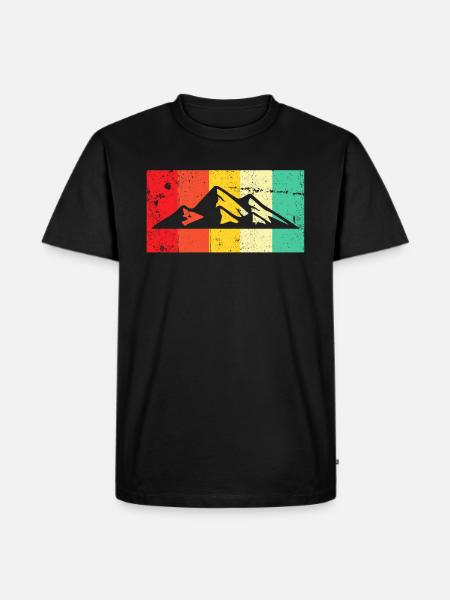 Berg Berge Reto - Männer Premium Bio T-Shirt - Schwarz
