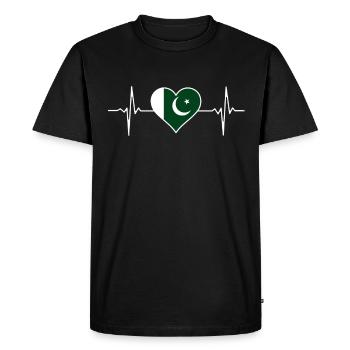 Pakistan Heartbeat - T-shirt Premium bio Homme - noir - Devant - Nico (187cm)