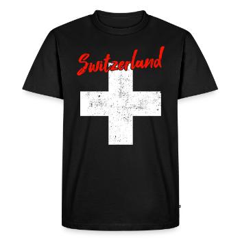 Suisse Suisse - T-shirt Premium bio Homme - noir - Devant - Nico (187cm)