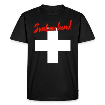 Suisse Suisse - T-shirt Premium bio Homme - noir - Devant - Nico (187cm)