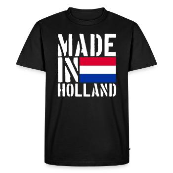 Holland Dutch Funny saying - Men's Premium Organic T-Shirt - black - Front - Nico (187cm)