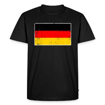 Germany Flag Vintage - Men's Premium Organic T-Shirt - black - Front - Nico (187cm)