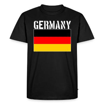 Germany Flag - Men's Premium Organic T-Shirt - black - Front - Nico (187cm)