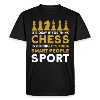 Chess Player Gift Chess Club Chess - Men's Premium Organic T-Shirt - black - Front - Nico (187cm)