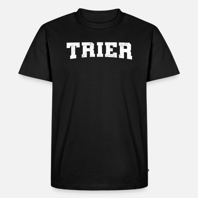 Trier - Männer Premium Bio T-Shirt - Schwarz